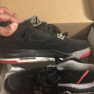 Jordan 4 Retro Black Red Sneakers